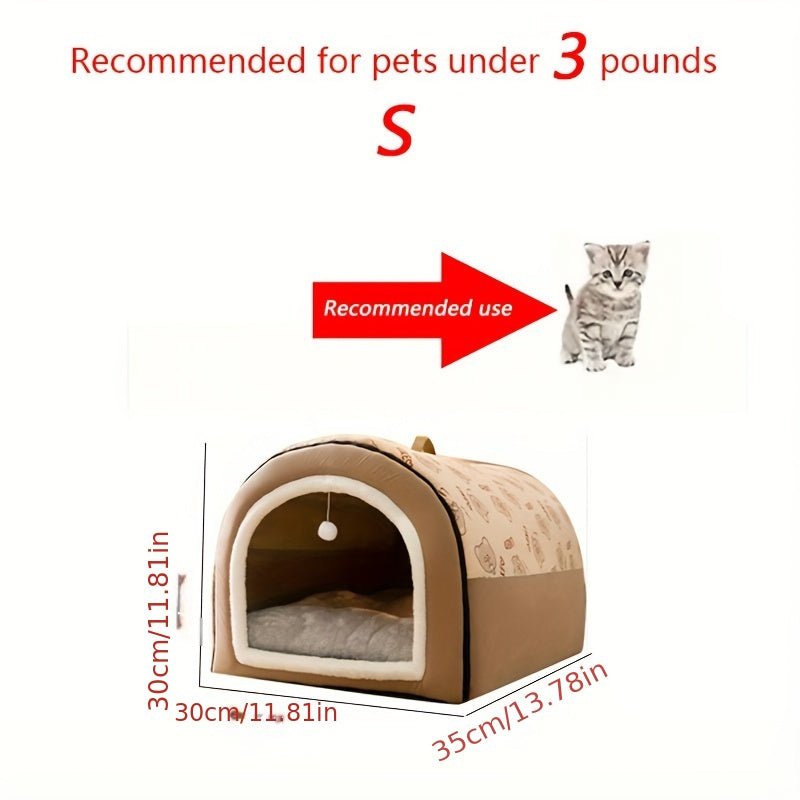 1pc Removable and Washable Four Seasons Universal Dog Kennel, Warm Enclosed Dog Bed