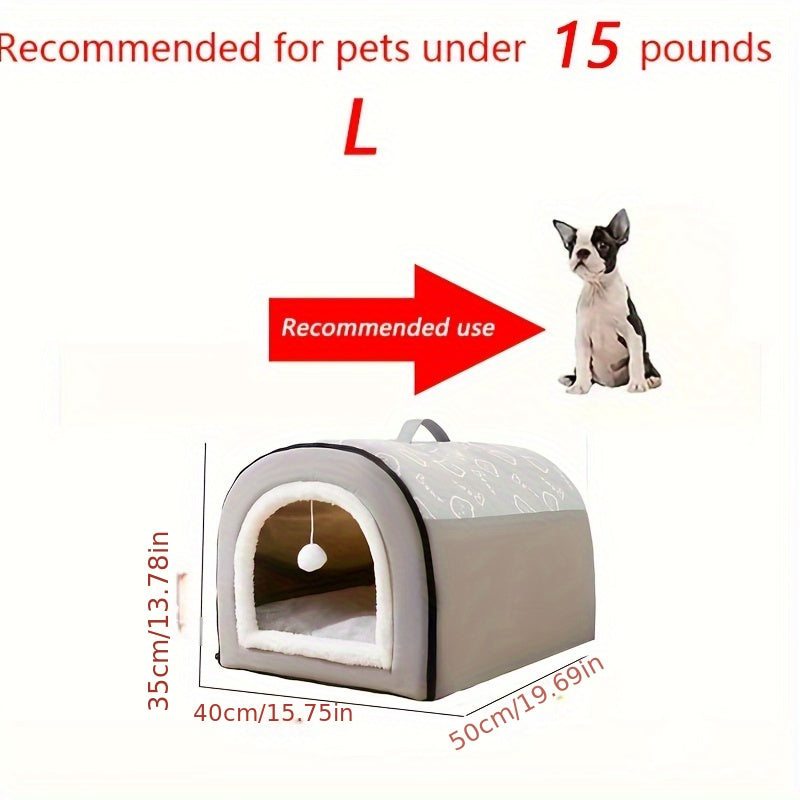 1pc Removable and Washable Four Seasons Universal Dog Kennel, Warm Enclosed Dog Bed