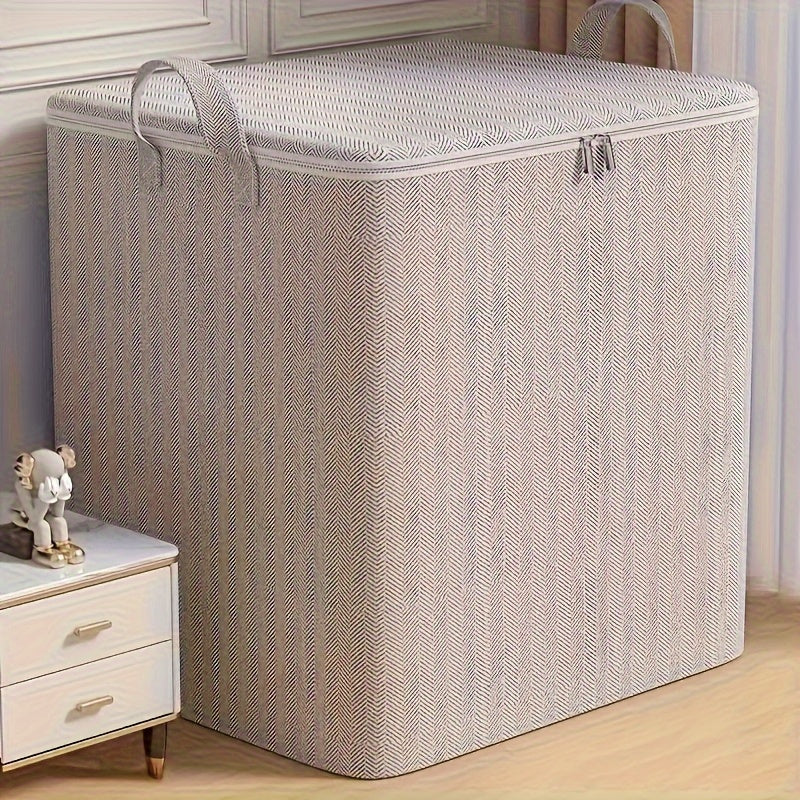 Extra Large Storage Box with Lid, Contemporary Style, Space-Saving Design, Durable Open Top Cover, Ideal for Clothing, Blankets, Bedding, Baskets, Bins & Containers for Home Organization, Moving, Closet, Bedroom, Dorm