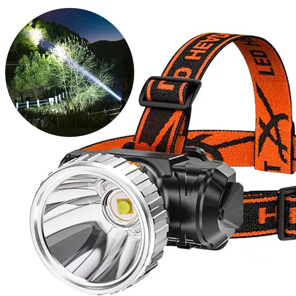 Super Bright Flashlight Light Usb Rechargeable Headlamp Waterproof Outdoor Camping Fishing Head 3 Lighting Mode Led Headlamp