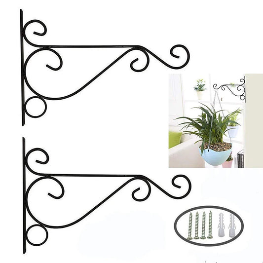 Stand for Flowers 3D Geometric Wall Hanging Balcony Plant Flower Pot Wrought Iron Hooks Holder Wall-Mounted Basket Bracket Plant