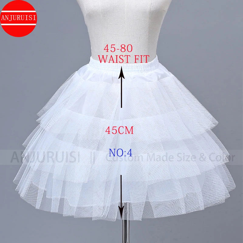 Flower Girls Petticoat Underskirt Cosplay Party Short Dress Jupon Enfant Fille Lolita Ballet Tutu Skirt Enaguas Sottogonna Mini