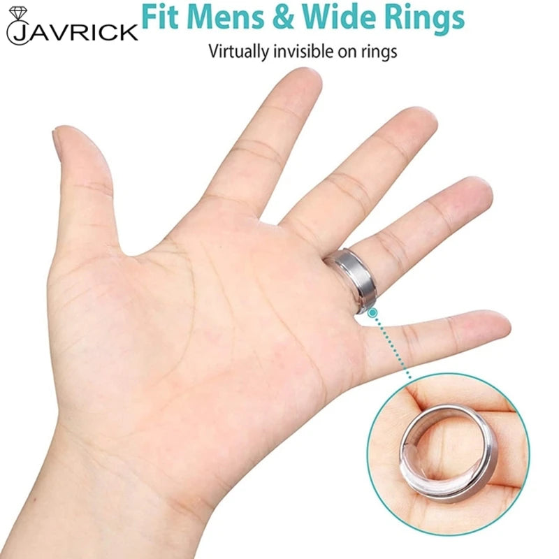 8 Sizes Silicone Invisible Clear Ring Size Adjuster Resizer Loose Rings Reducer Ring Sizer Fit Any Rings Jewelry Tools