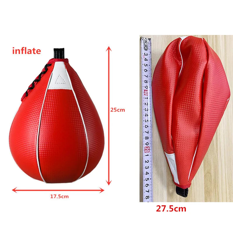 Boxing Speed Ball with Inflator Gourd Hook Pear Double End Boxing Ball for Muay Thai Boxing Punching Sandbag Punching Bag