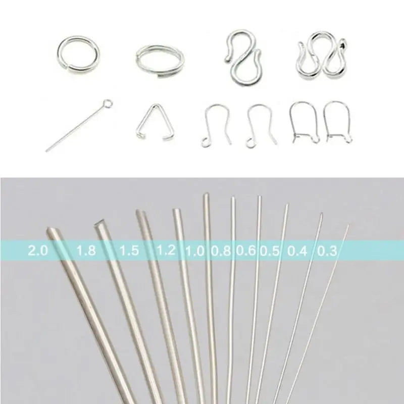 1 M 925 Sterling Silver Wire in Jewelry Making 0.3/0.4/0.5/0.6/0.7/0.8/0.9/1.2mm