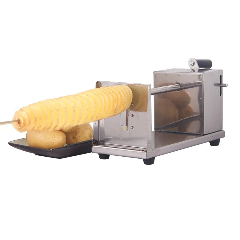 Steel Manual Tornado Potato Machine Spiral Twisted Taro Slicer Chips Cutter