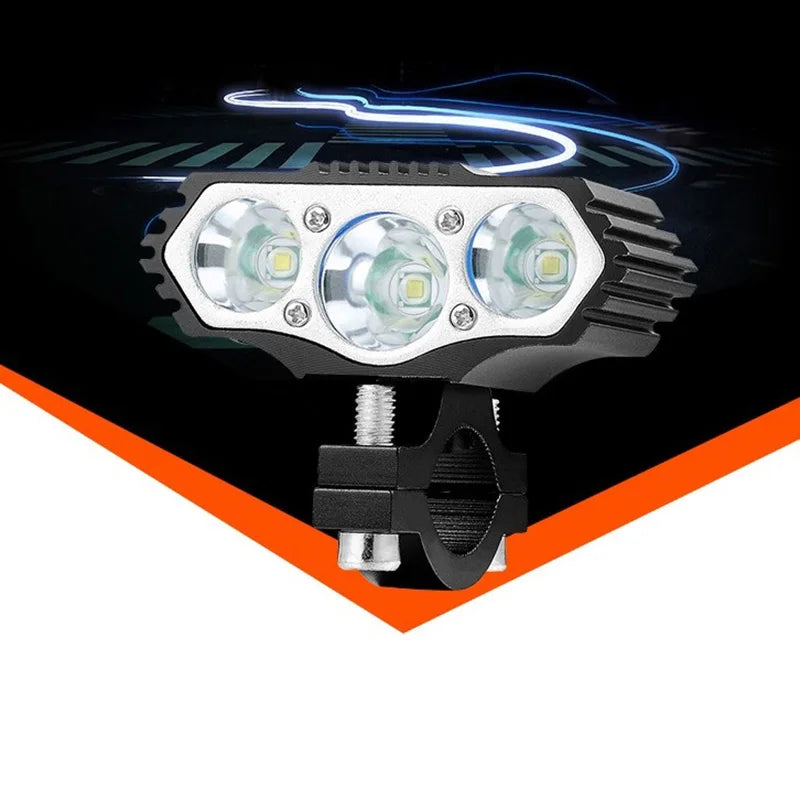 12V-36V-48V-85Volt Electric Motorcycle Light 3T6 Led Motorized Bicycle Headlight Vehicle Bike Scooter Lamp Refit eBike Accessory