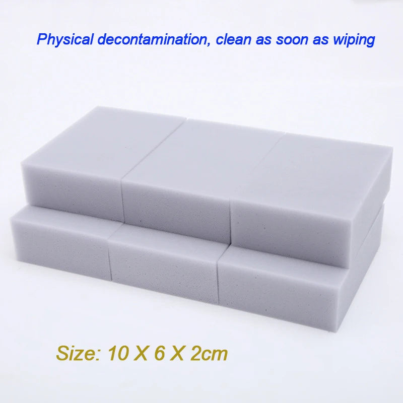 100pcs/lot Melamine Sponge Magic Sponge Eraser Gray White Cleaner Multi-functional Cleaning Nano Cleaning Sponges 10x6x2cm