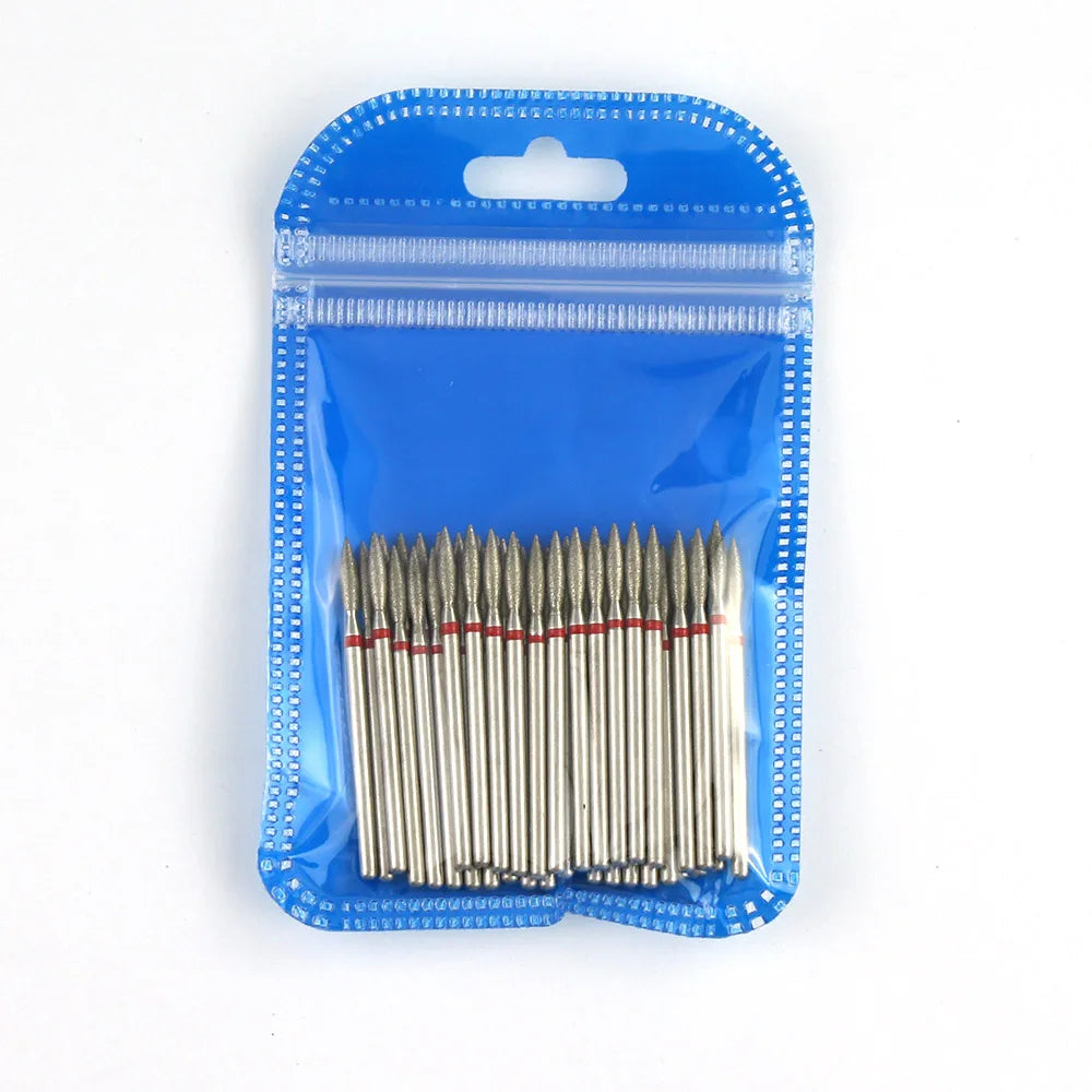 50pcs/pack Diamond Nail Drill Bit Rotary Burr Sets Electric Milling Cutters for Manicure Nail Clean Accessory Dead Skin Remove