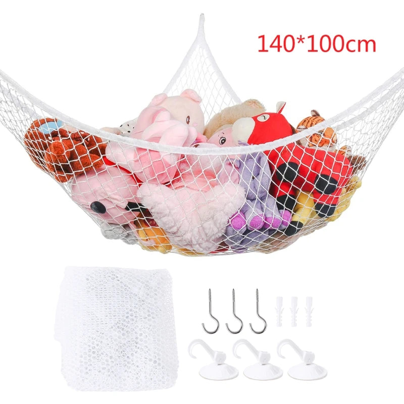 Mesh Net Toy Hammock Corner Stuffed Animals Toys Kids Baby Hanging Storage Organizer 2 Sizes