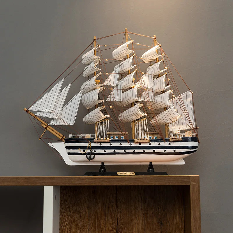 Wood Ship model Ornaments living room Crafts modern home decoration pirate ship wine cabinet office decoration Birthday gifts