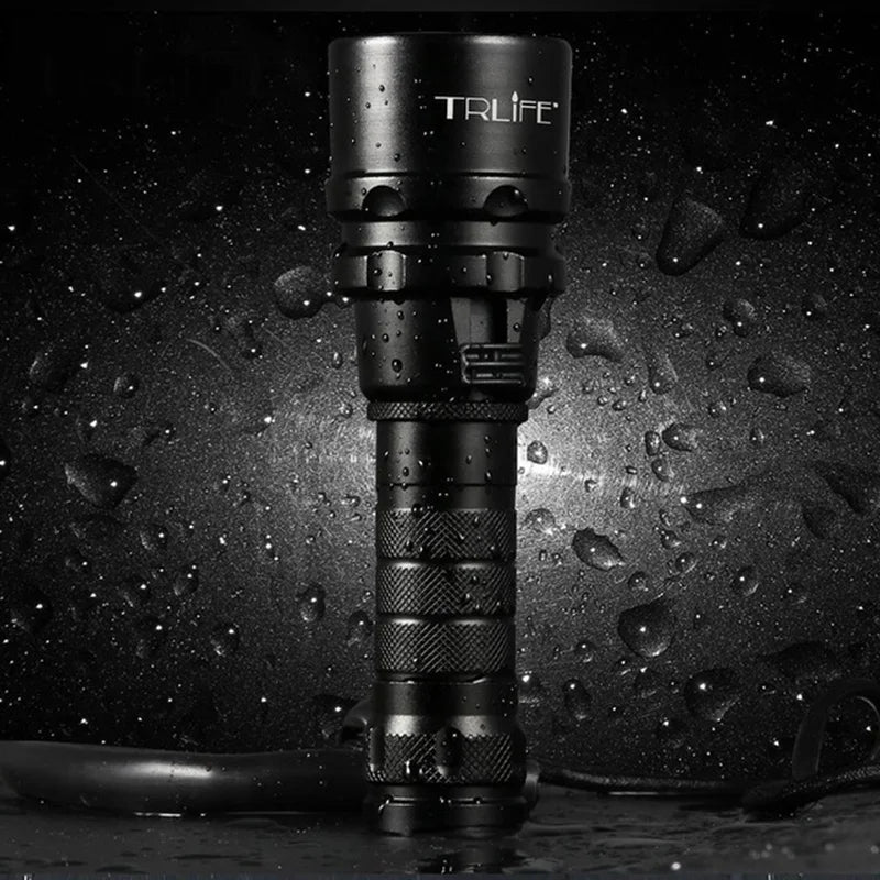 500m Deep Professional Underwater Scuba LED Diving Flashlight Super Bright Waterproof 18650 Battery Lantern 1/5LED L2 Dive Torch