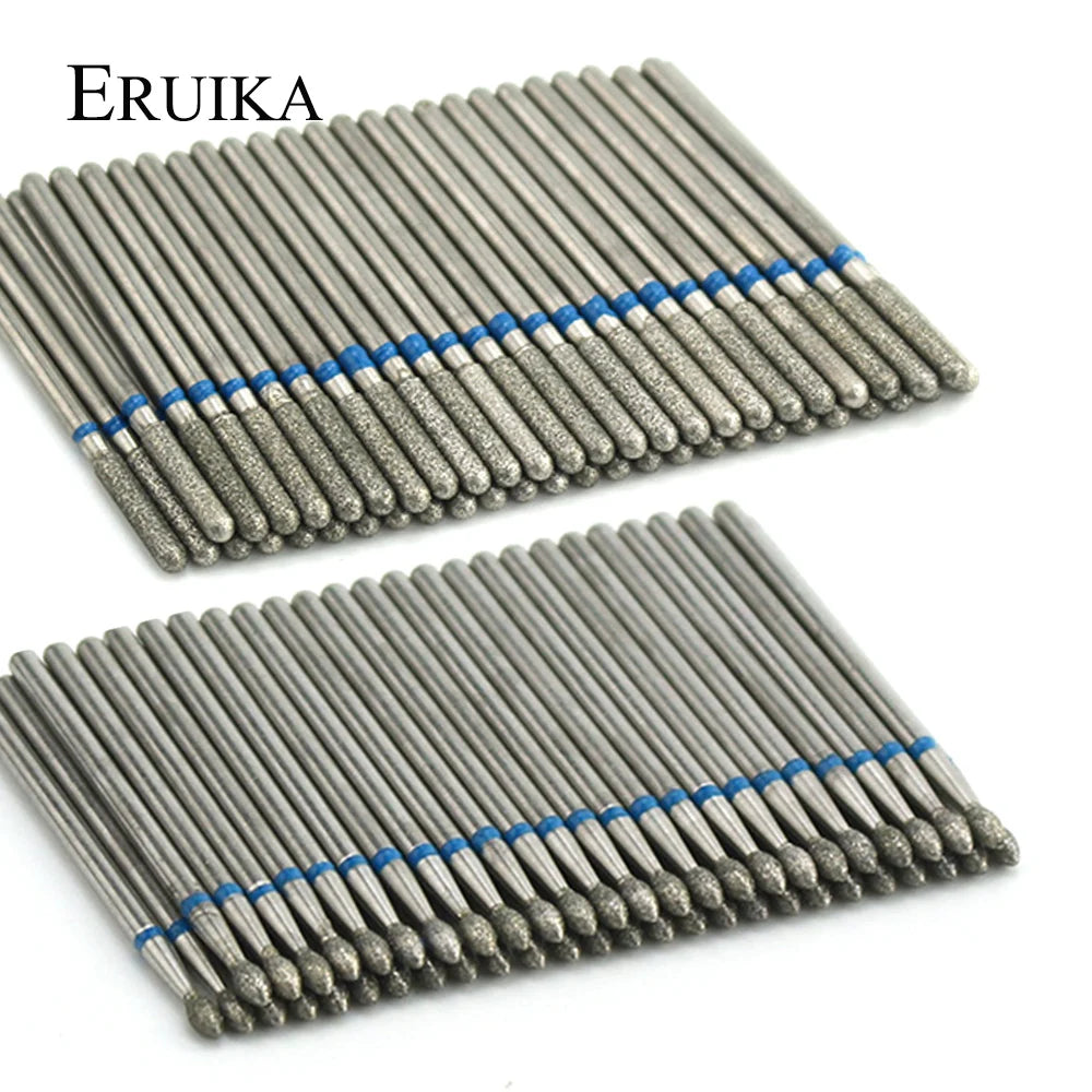 50pcs/pack Diamond Nail Drill Bit Rotary Burr Sets Electric Milling Cutters for Manicure Nail Clean Accessory Dead Skin Remove