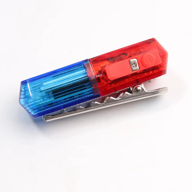 LED Red Blue Shoulder Police Light With Clip Rechargeable Strobe Flashing Warning Personal Safety Multifunction Flashlights