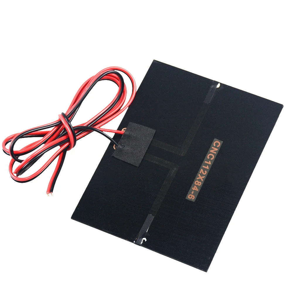 6V Solar Panel With 30 100 200CM Wire Mini Solar System DIY For Battery Cell Phone Charger 0.6W 1W 1.1W 2W 3W 3.5W 4.5W 6W 10W