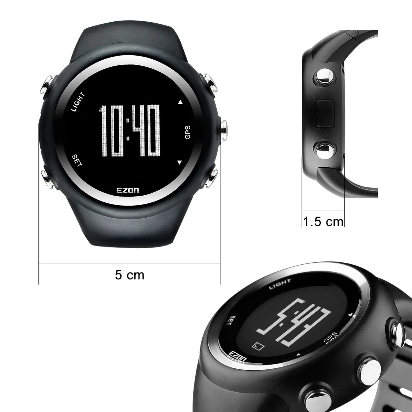 50M Waterproof Watch Men's GPS Timing Digital Watch Outdoor Sport Multifunction Watches Fitness Distance Speed Calories Counter