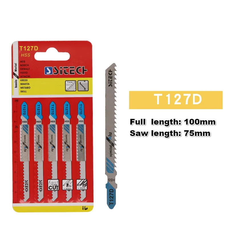 5PCS Jigsaw Blades Wood Cutter Saw Blade T111C T111D T144D T244D T344D T118A T127D T101B for Bosch Dewalt Hitachi Makita Festool