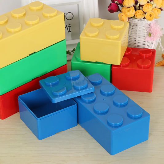 New Creative Storage Box Building Block Shapes Plastic Saving Space Box Superimposed Desktop Handy Office Supplies