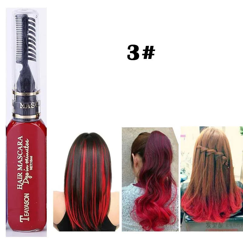 13 Colors One-off Hair Dye Temporary Non-toxic DIY Mascara Washable One-time Crayons