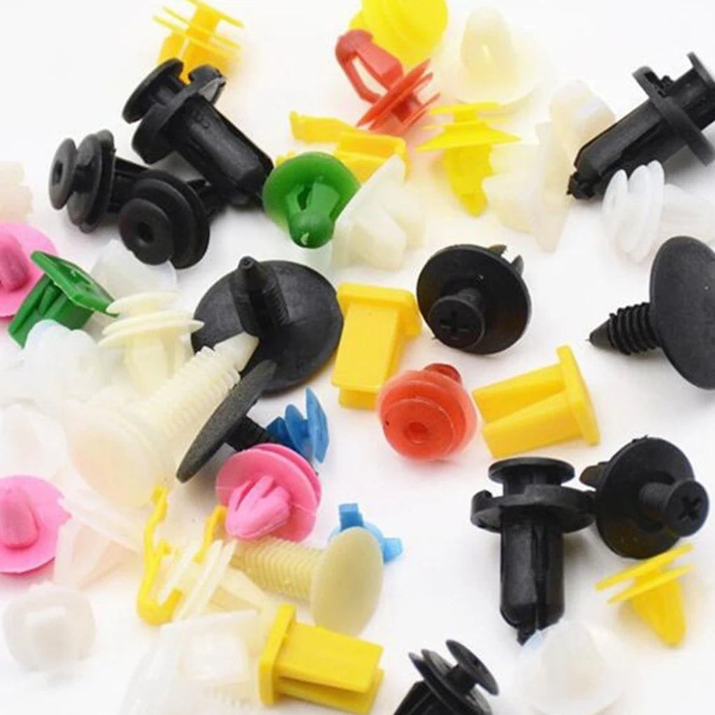 50/100/200Pcs Car Clips Fastener Screws Bumper Interior Decoration Auto Plastic Random Mixing Universal Plastic