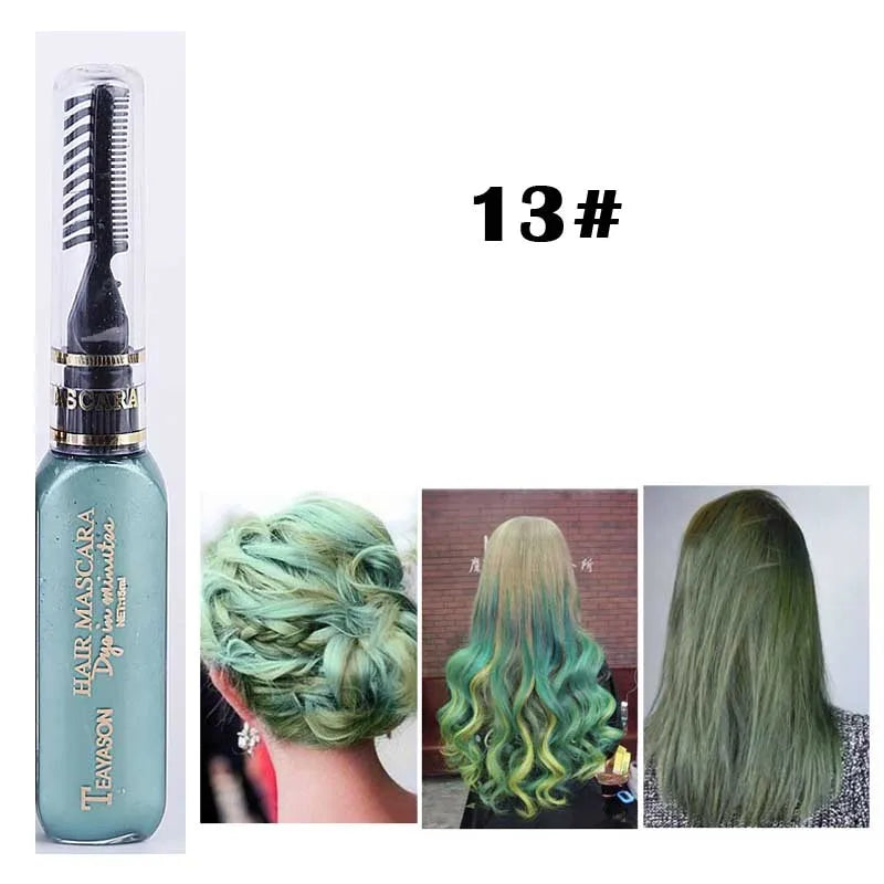 13 Colors One-off Hair Dye Temporary Non-toxic DIY Mascara Washable One-time Crayons