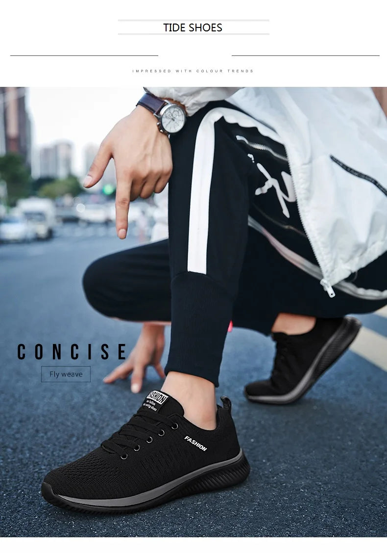 Fashion Men's Casual Shoes Lightweight Comfortable Walking Sneakers Mesh Training Shoes Male Tenis Masculino 2020