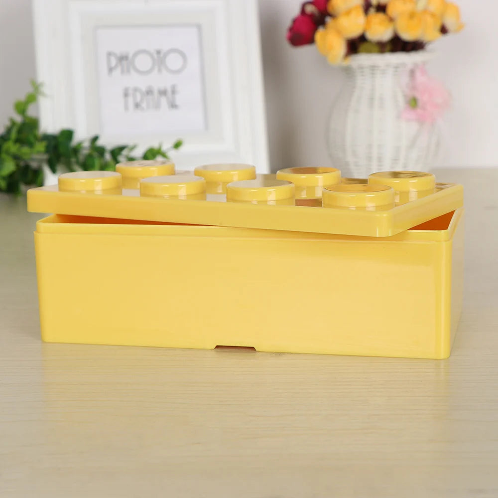 New Creative Storage Box Building Block Shapes Plastic Saving Space Box Superimposed Desktop Handy Office Supplies