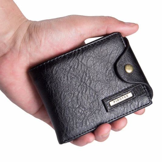 Small Wallet Men Multifunction Causal Purse with Coin Pocket Zipper PU Leather Card Holder Male Famous Brand Money Bag