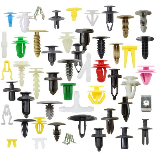 50/100/200Pcs Car Clips Fastener Screws Bumper Interior Decoration Auto Plastic Random Mixing Universal Plastic