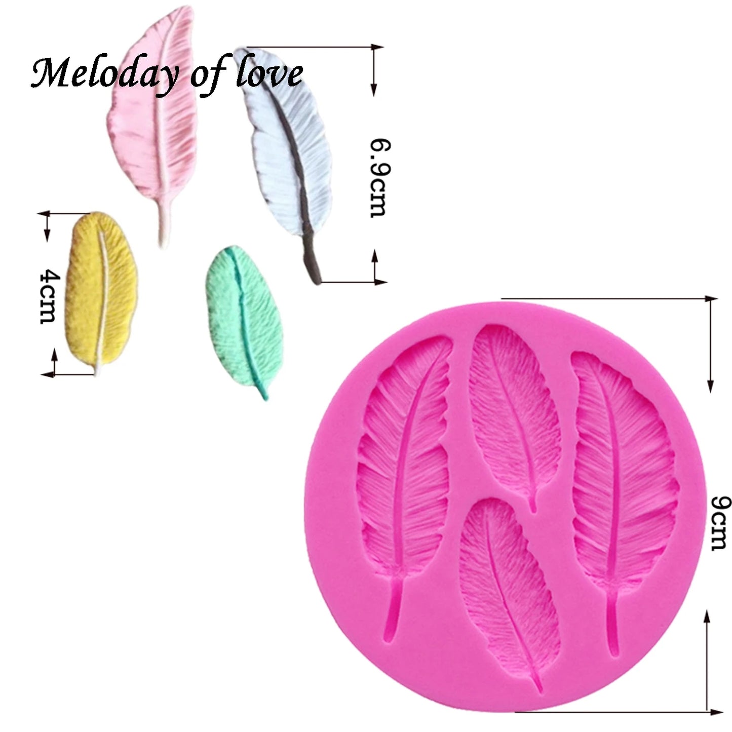 Birds Feathers chocolate DIY fondant cake decorating tools lace border silicone mold kitchen baking utensils T0057