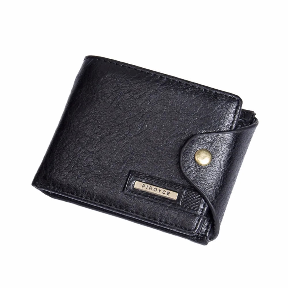 Small Wallet Men Multifunction Causal Purse with Coin Pocket Zipper PU Leather Card Holder Male Famous Brand Money Bag