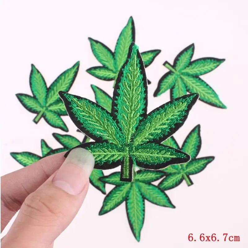 Prajna Fashion Leaf Patch 10Style Embroidery Iron On Cheap Patches For Clothing Jeans Jacket Cap Applique Badges DIY Accessories