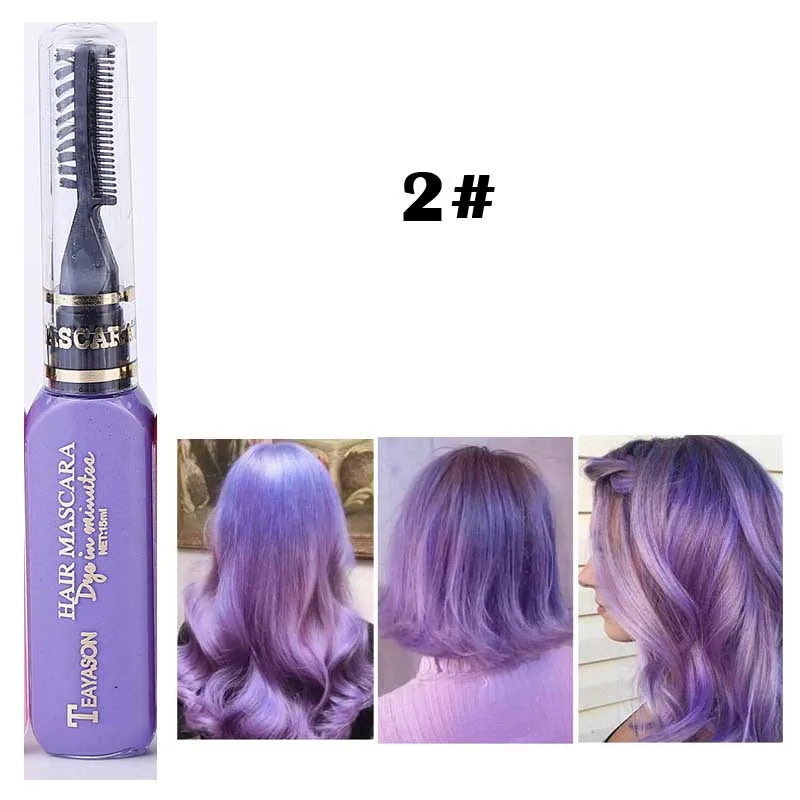 13 Colors One-off Hair Dye Temporary Non-toxic DIY Mascara Washable One-time Crayons