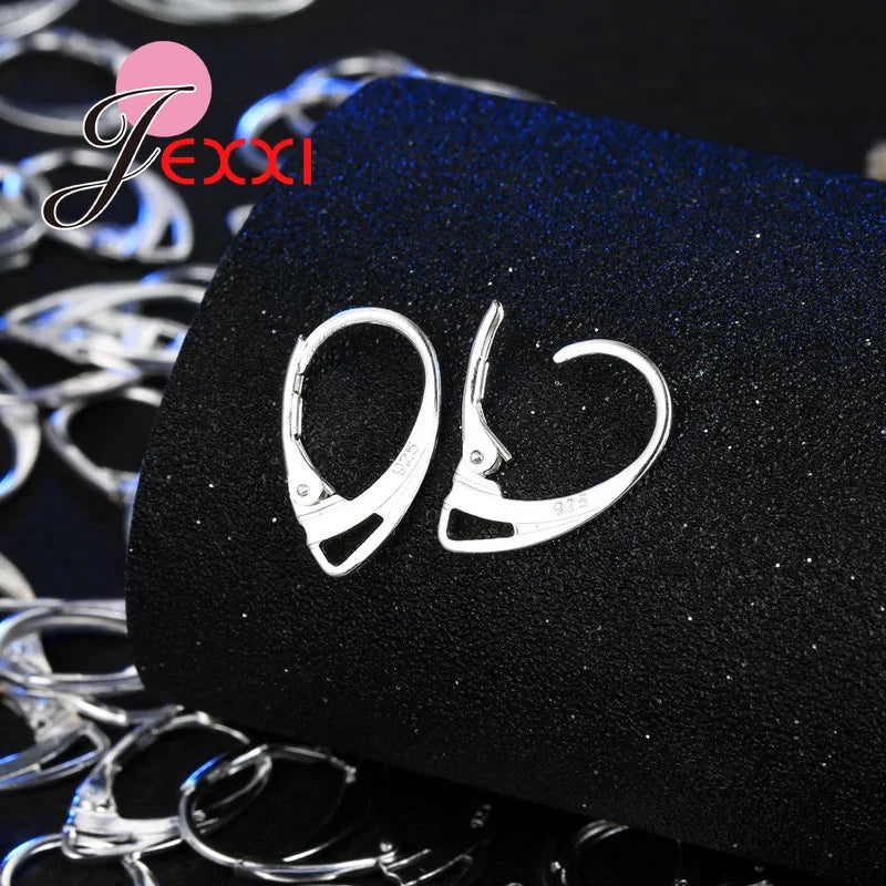 100 Pcs/ lot 925 Sterling Silver Hooks Coil Ear Wire Earrings Findings Jewelry Accessory DIY Earring Fast Shipping