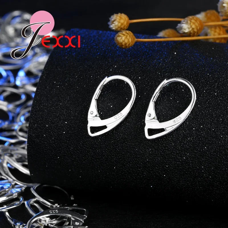 100 Pcs/ lot 925 Sterling Silver Hooks Coil Ear Wire Earrings Findings Jewelry Accessory DIY Earring Fast Shipping