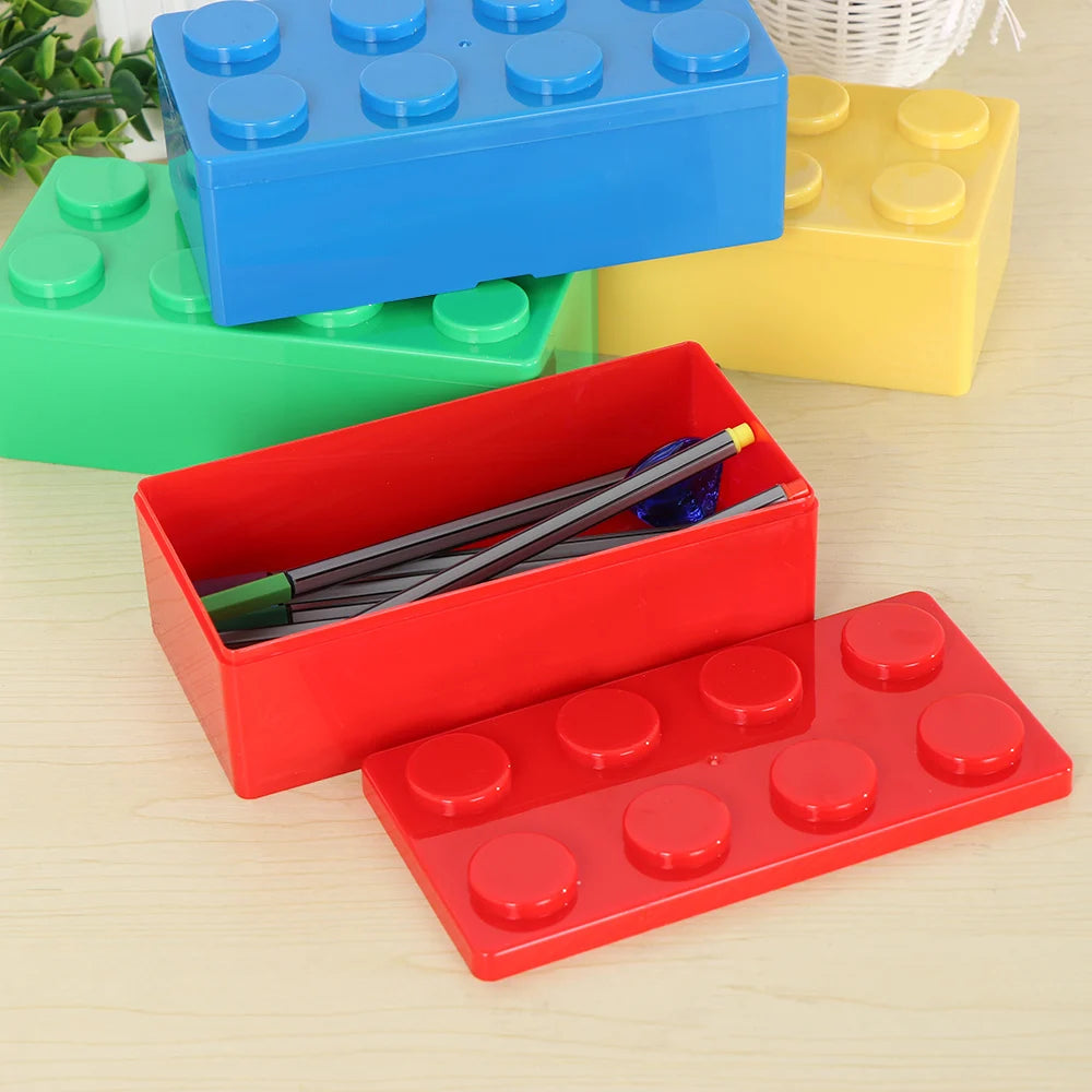 New Creative Storage Box Building Block Shapes Plastic Saving Space Box Superimposed Desktop Handy Office Supplies