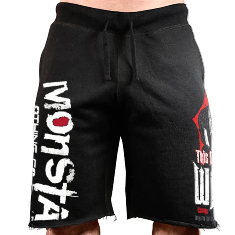 Men's Casual Cotton jogger Shorts men Sexy Sweatpants Male Fitness Bodybuilding Workout Man Fashion Crossfits brand Short