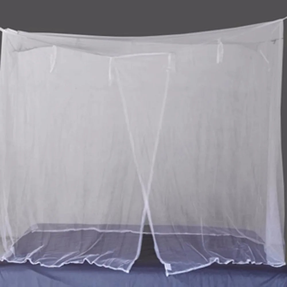 Four Corner Post Student Canopy Bed Mosquito Net Moustiquaire Canopy White Netting Queen King Twin Size