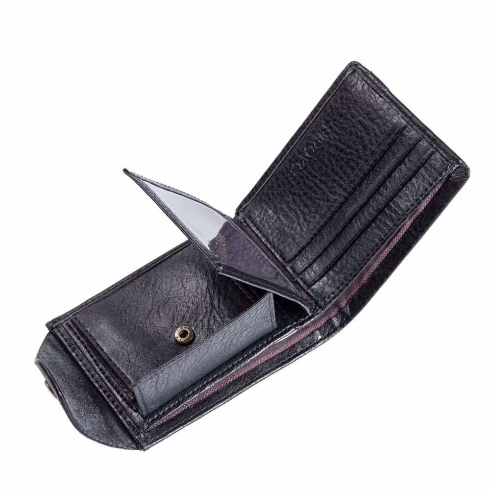 Small Wallet Men Multifunction Causal Purse with Coin Pocket Zipper PU Leather Card Holder Male Famous Brand Money Bag