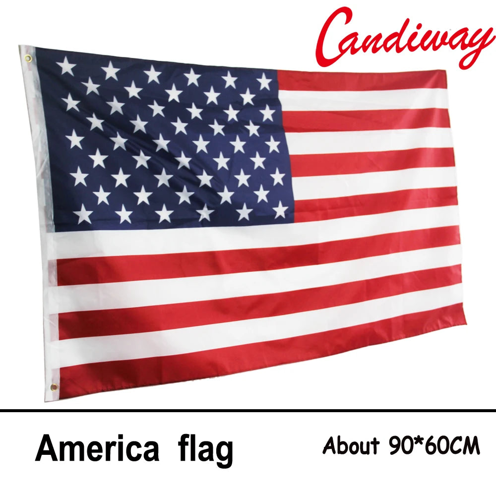 90 x 60cm  America  polyester the flag of  the United States in the USA stars stripe outdoor interior decoration NN004