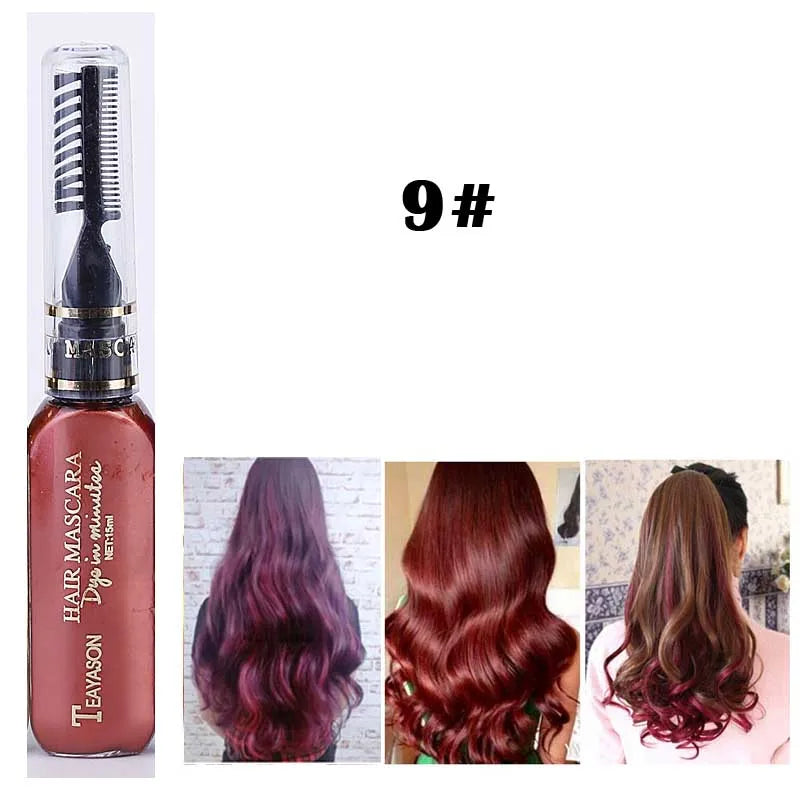 13 Colors One-off Hair Dye Temporary Non-toxic DIY Mascara Washable One-time Crayons