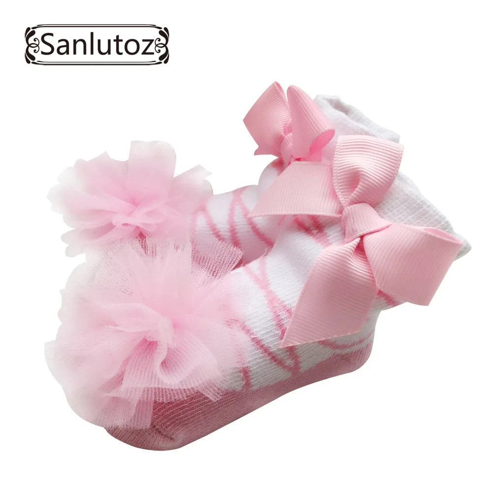 Sanlutoz Baby Socks Infant Socks for Girls Newborns Socks for Princess Holiday Birthday Gifts for Baby Girls Fashion 0-12 Months