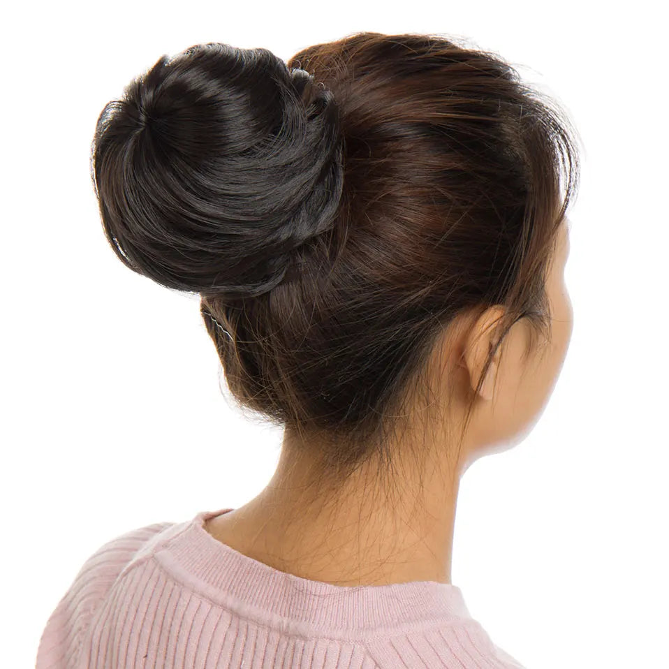 Synthetic Adjustable Hair Scrunchie Straight Chignons Hair Natural Fake Hair Bun Straight Drawstring Hair Ponytails Extensions