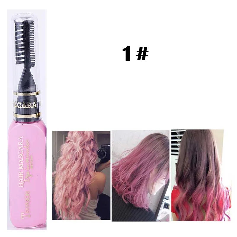 13 Colors One-off Hair Dye Temporary Non-toxic DIY Mascara Washable One-time Crayons