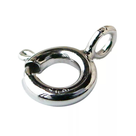 Solid 925 Sterling Silver Spring Ring Clasp with Open Jump Ring Attached 5-8mm ,1piece