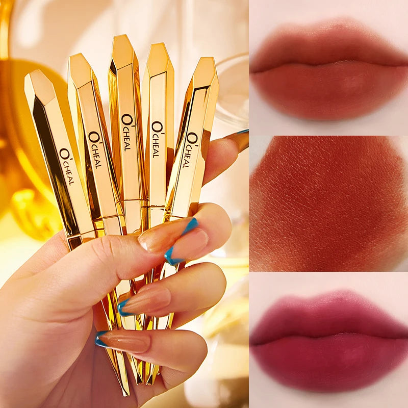 5 Colors Velvet Matte Lipsticks Pen Waterproof Long Lasting Sexy Red Lip Stick Gloss Moisturizing  Makeup Lip Tint Pen Cosmetic