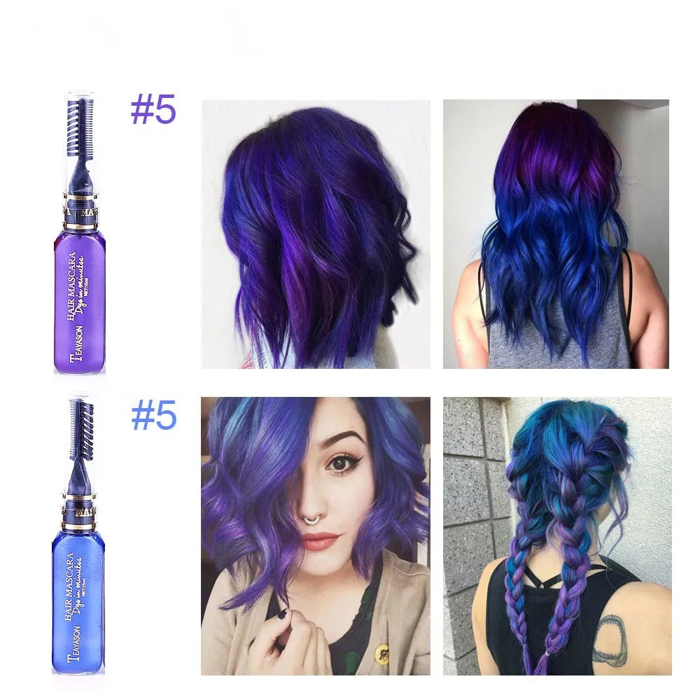 13 Colors One-off Hair Dye Temporary Non-toxic DIY Mascara Washable One-time Crayons