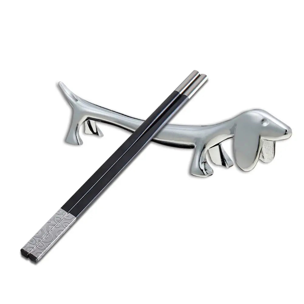 1PC Cutlery Bracket Dog Chopsticks Holder Stainless Steel Chopsticks Rest Dinner Table Supplies Home Kitchen Accessories Holder