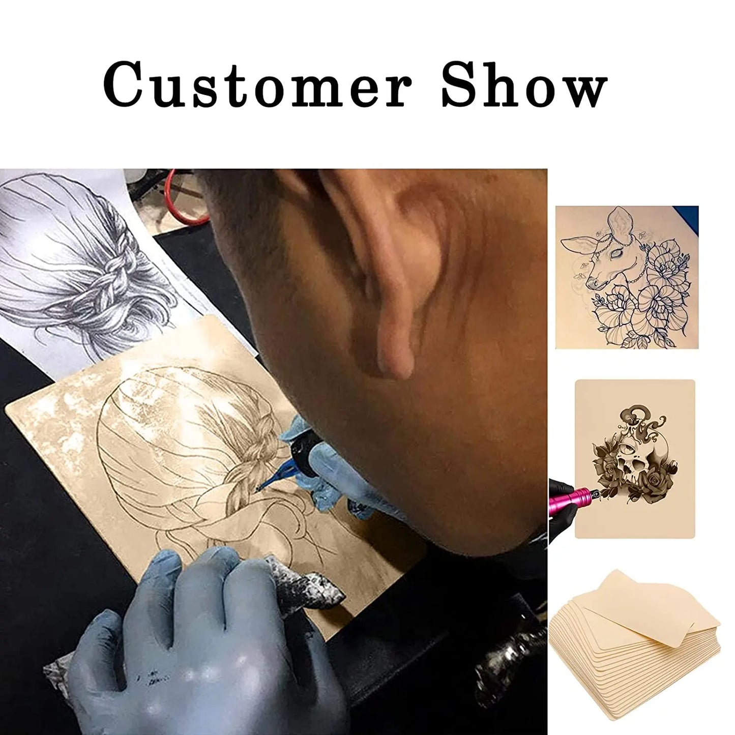 3/5/8/10/15/20pcs tattoo practice skin Permanent Makeup fake Synthetic leather tattoo skin practice microblading tattoo supplie