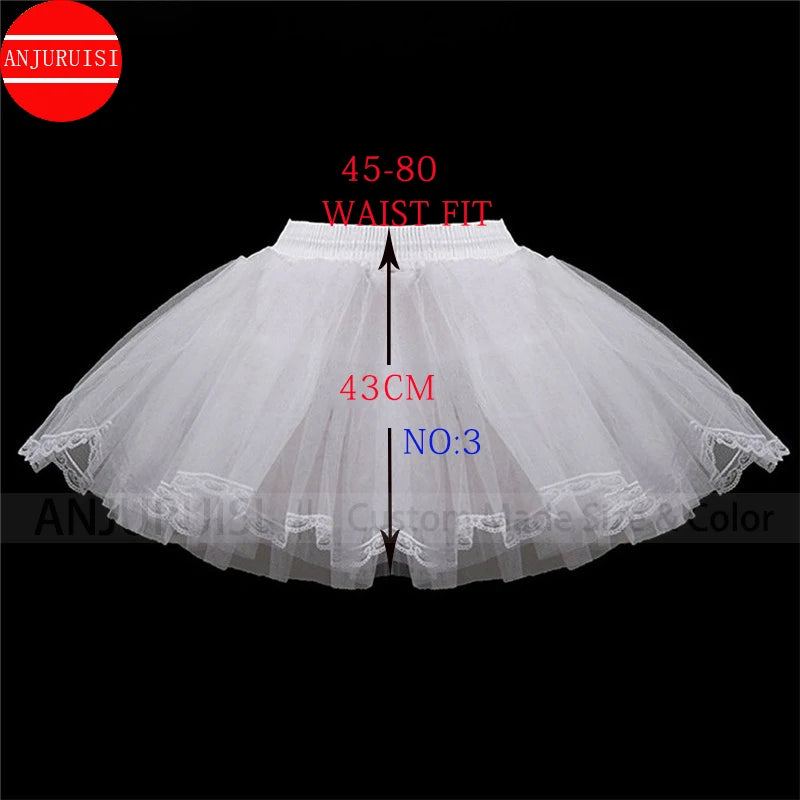 Flower Girls Petticoat Underskirt Cosplay Party Short Dress Jupon Enfant Fille Lolita Ballet Tutu Skirt Enaguas Sottogonna Mini